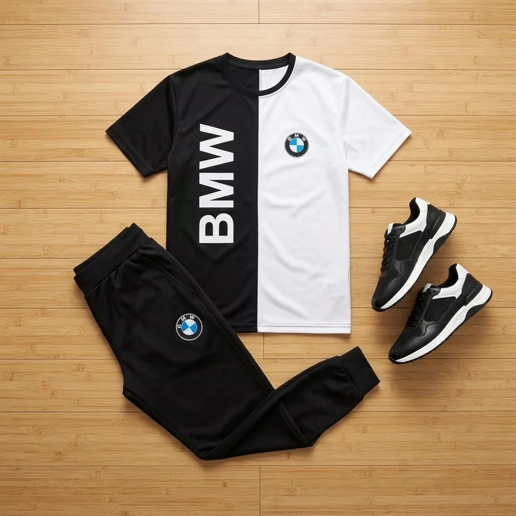 ست تیشرت شلوار bmw مردانه مدل Noman