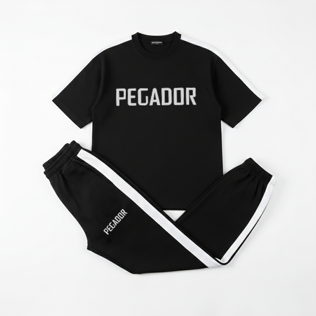 ست تیشرت و شلوار مردانه بنگال کش مدل Pegador-مشکی