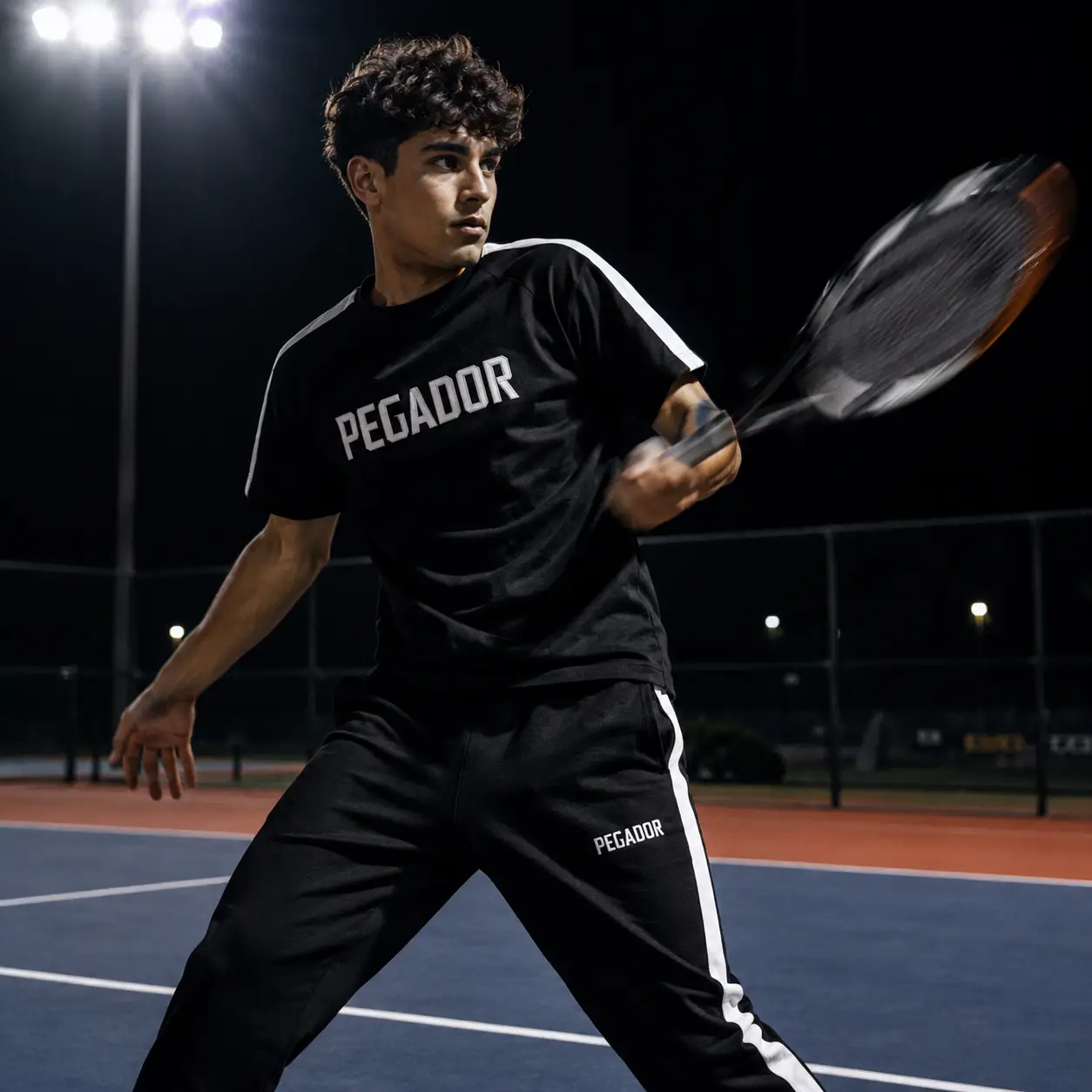 ست تیشرت و شلوار مردانه بنگال کش مدل Pegador-مشکی